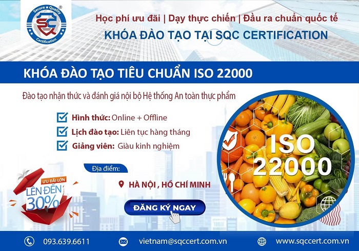 khóa đào tạo iso 22000:2018