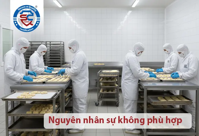 sự không phù hợp trong ISO 22000
